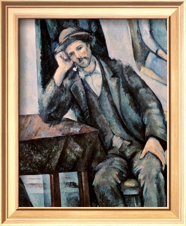 Man Smoking a Pipe By Paul Cezanne